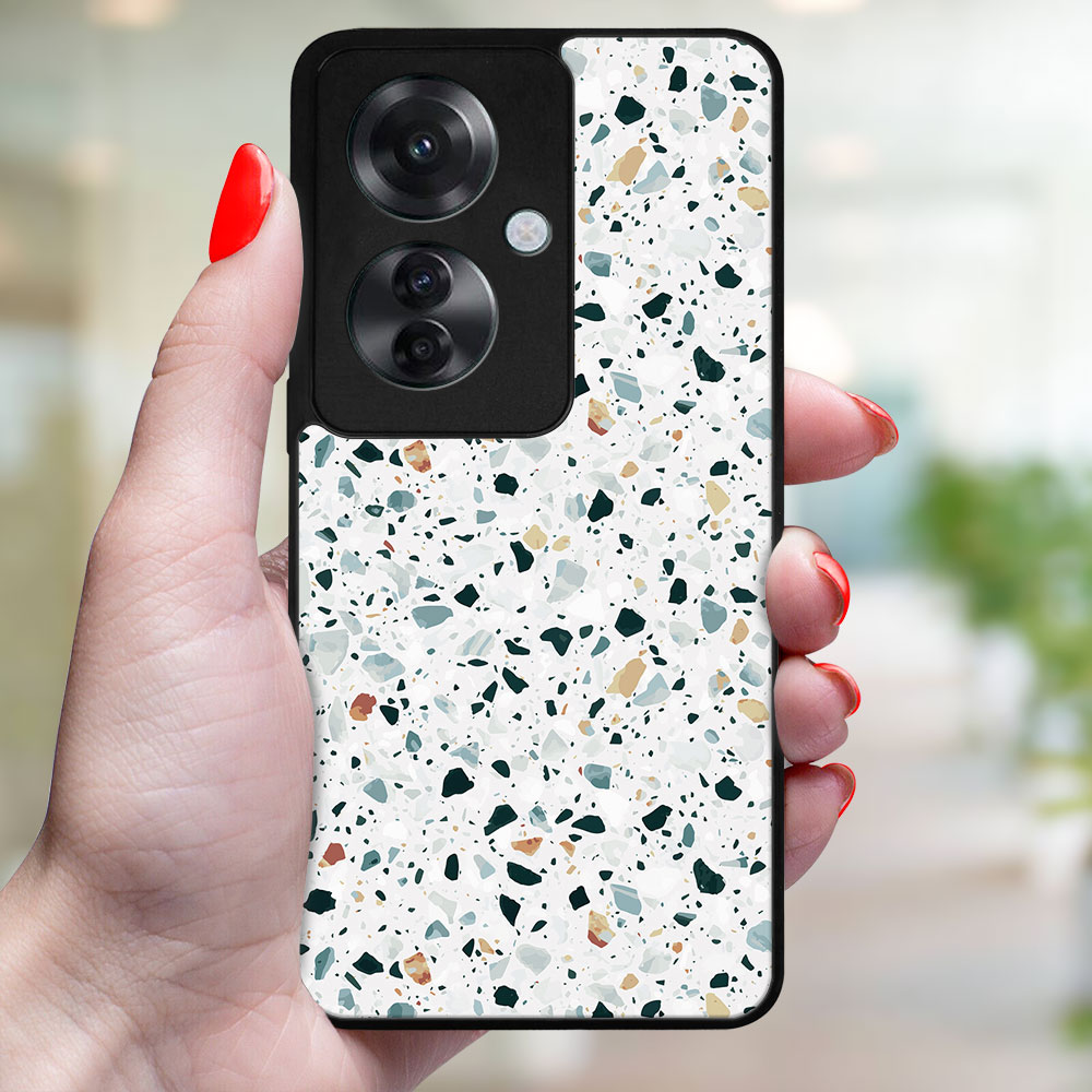 MY ART Husă De Protecție Pentru Oppo Reno11 F 5G GREY TERRAZZO (163)