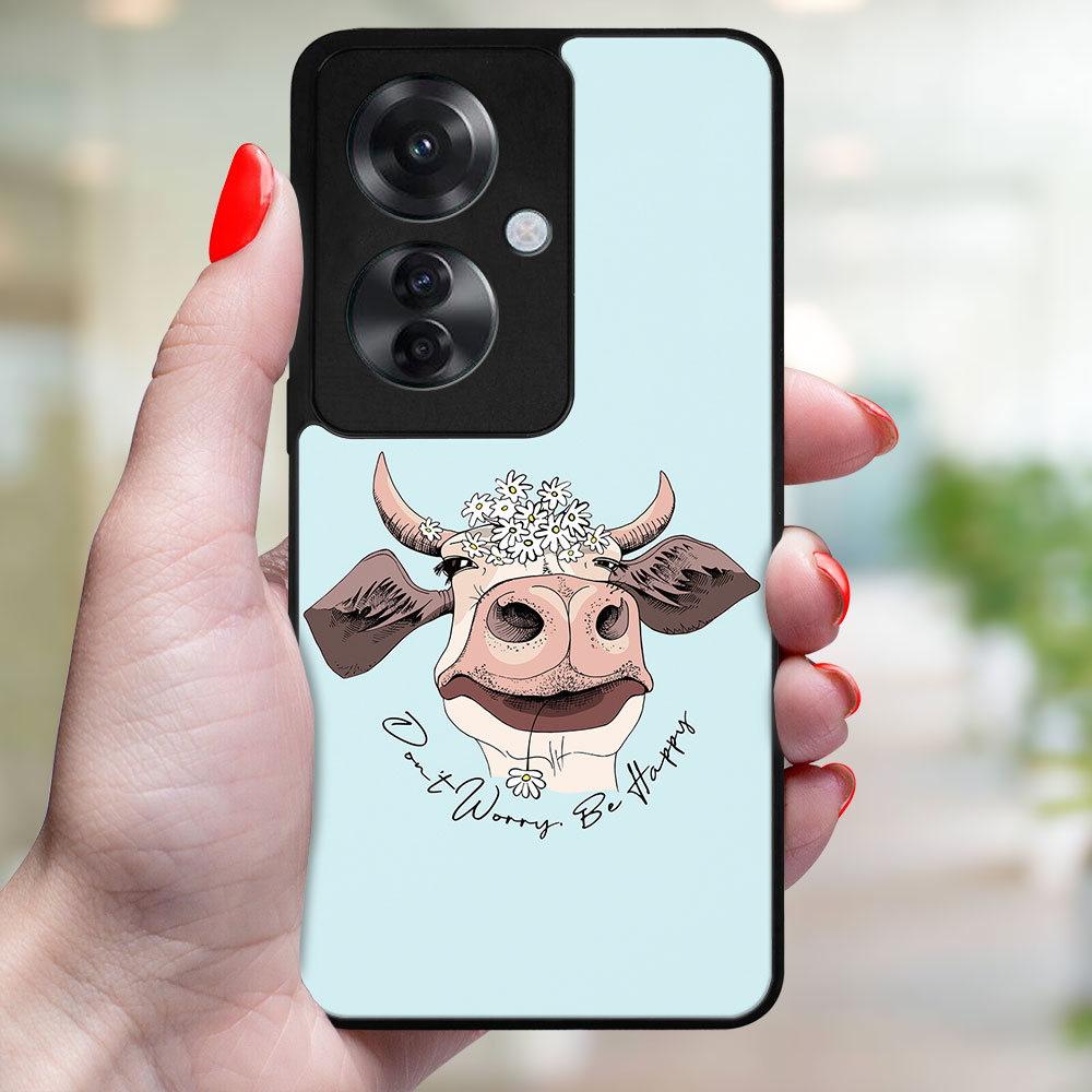 MY ART Husă De Protecție Pentru Oppo Reno11 F 5G HAPPY COW (181)