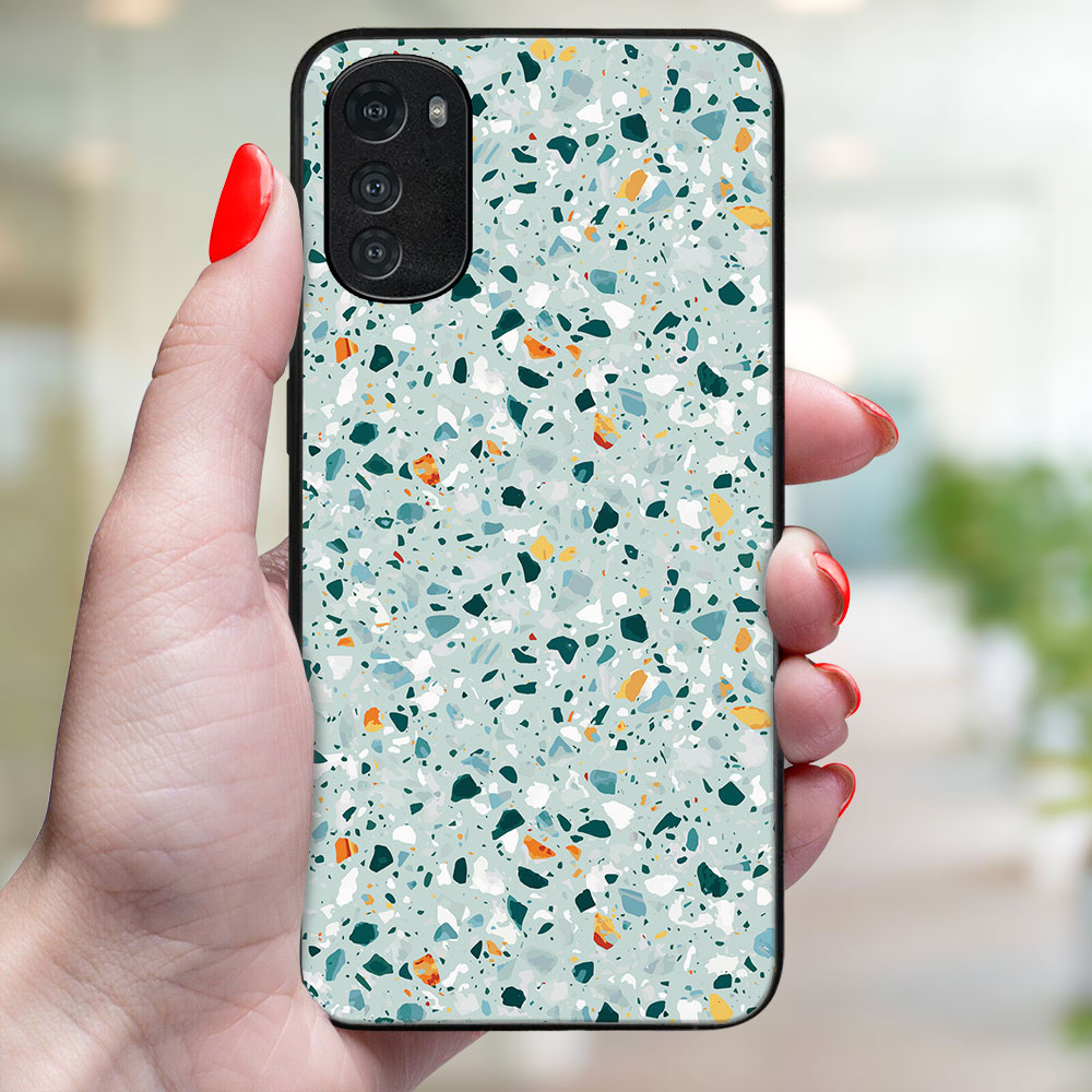 MY ART Husă De Protecție Pentru Motorola Moto E32 / E32s BLUE TERRAZZO (164)