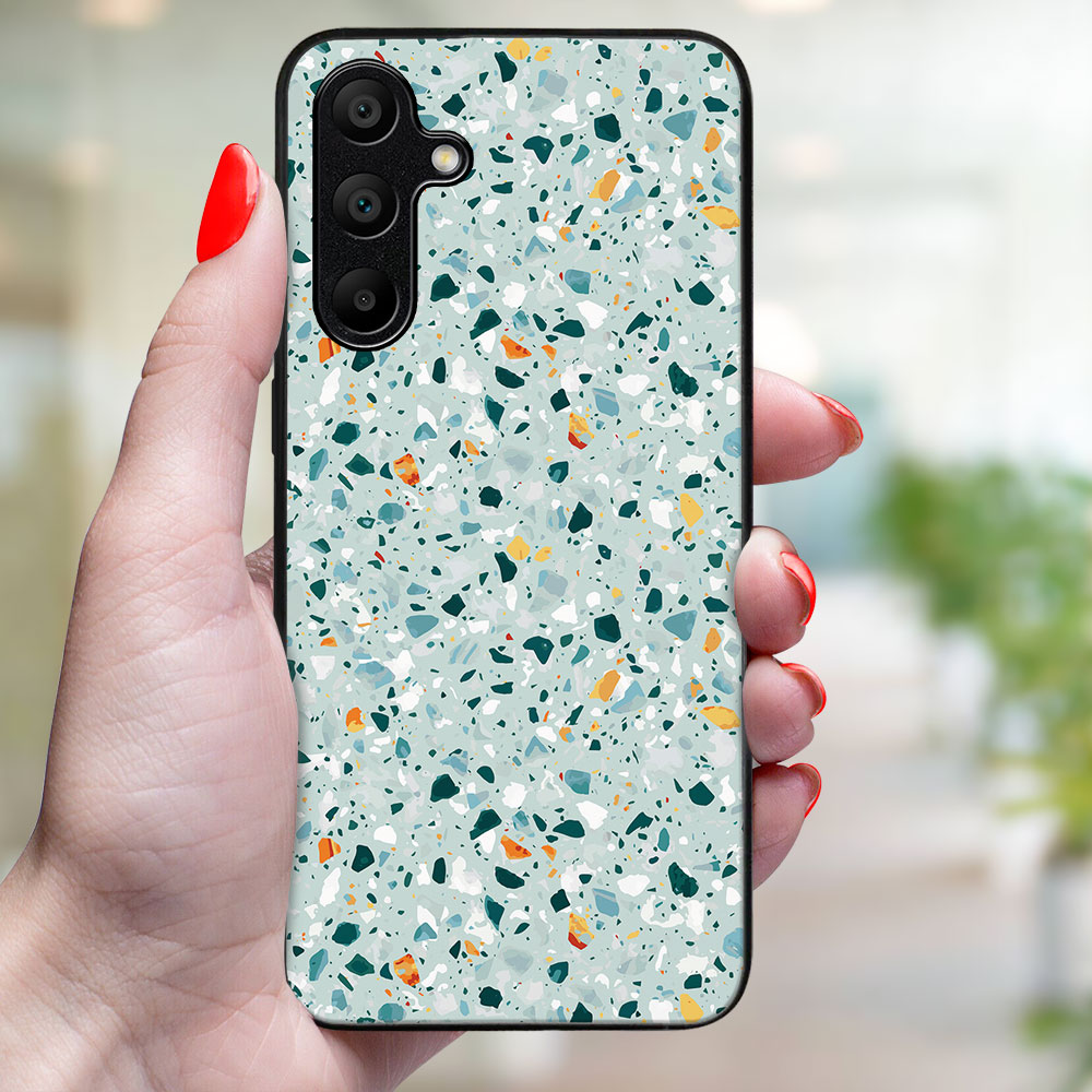 MY ART Husă De Protecție Pentru Samsung Galaxy A15 BLUE TERRAZZO (164)