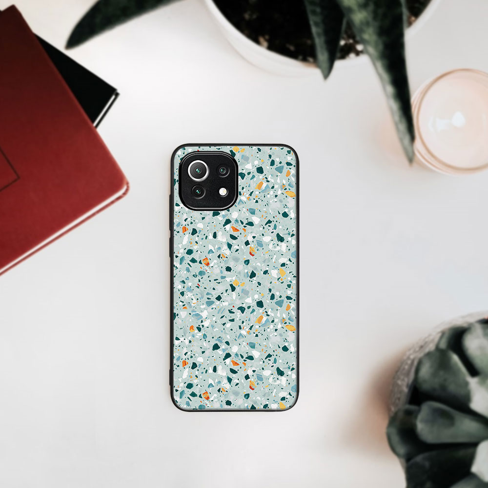 MY ART Husă De Protecție Xiaomi Mi 11 Lite / 11 Lite 5G / 11 Lite NE 5G - BLUE TERRAZZO (164)