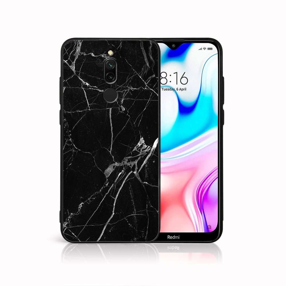 MY ART Husă De Protecție Xiaomi Redmi 8 - BLACK MARBLE (142)