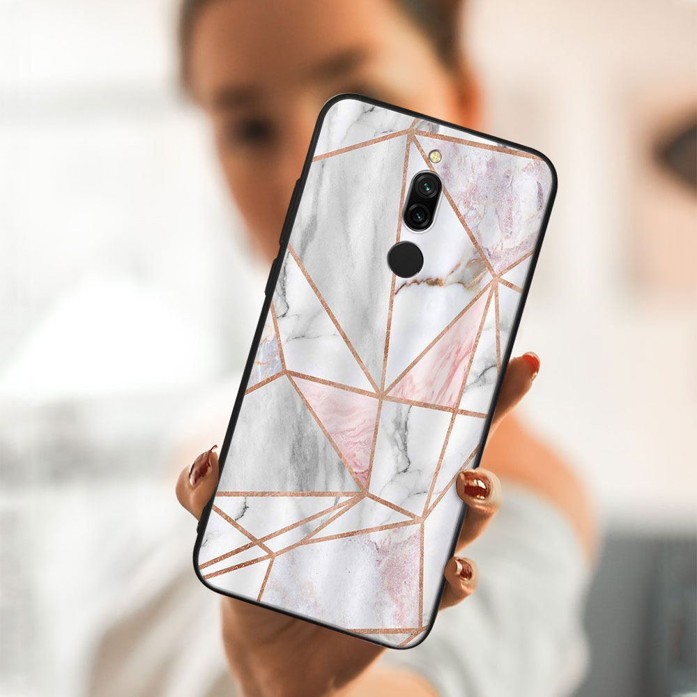 MY ART Husă De Protecție Xiaomi Redmi 8 - MARBLE PINK (143)