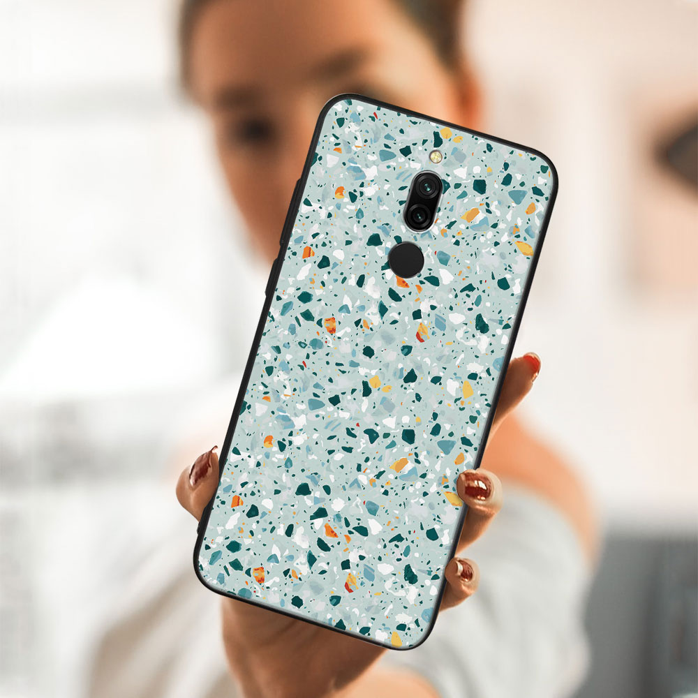 MY ART Husă De Protecție Pentru Xiaomi Redmi 8 - BLUE TERRAZZO (164)