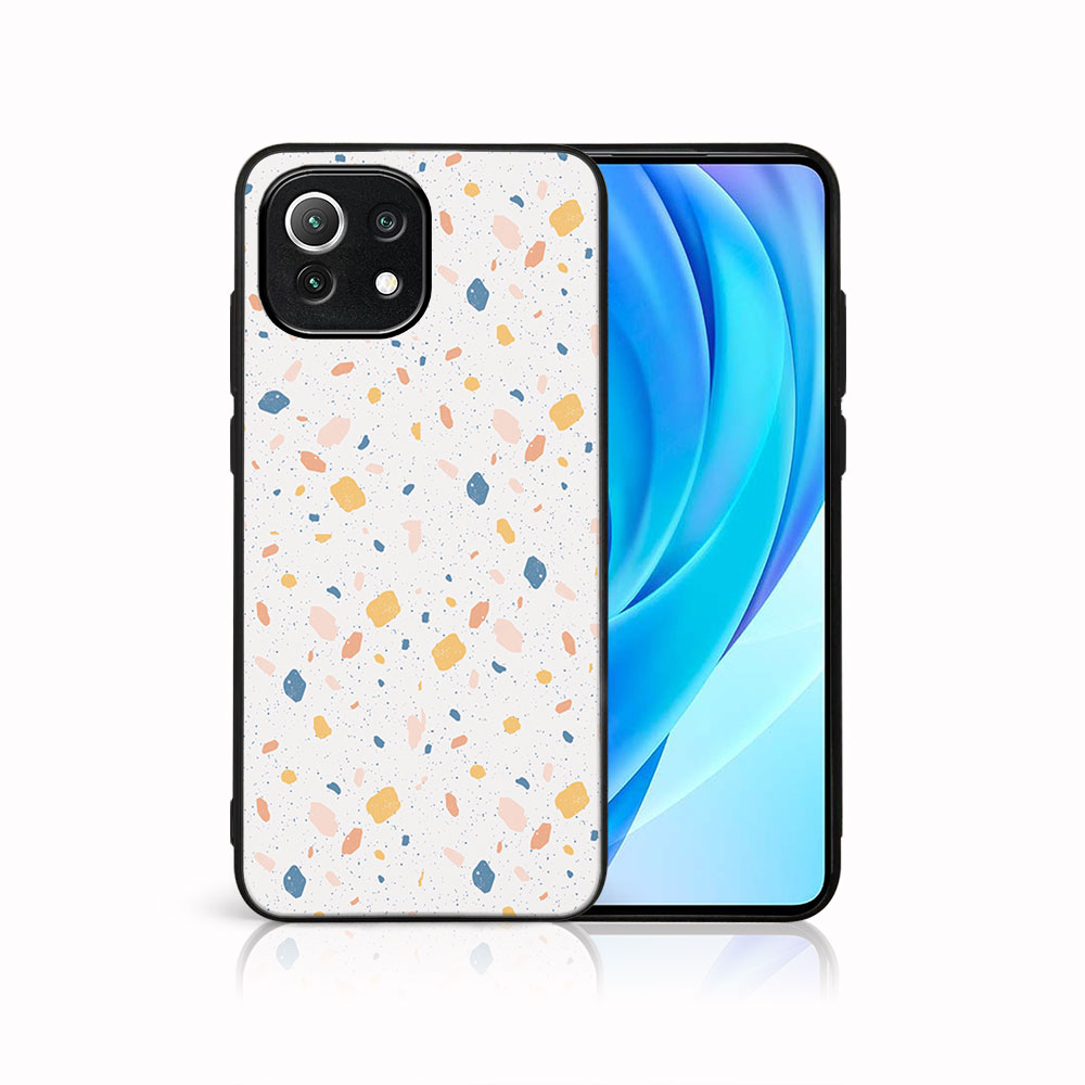 MY ART Husă De Protecție Xiaomi Mi 11 Lite / 11 Lite 5G / 11 Lite NE 5G -ORANGE TERRAZZO (165)