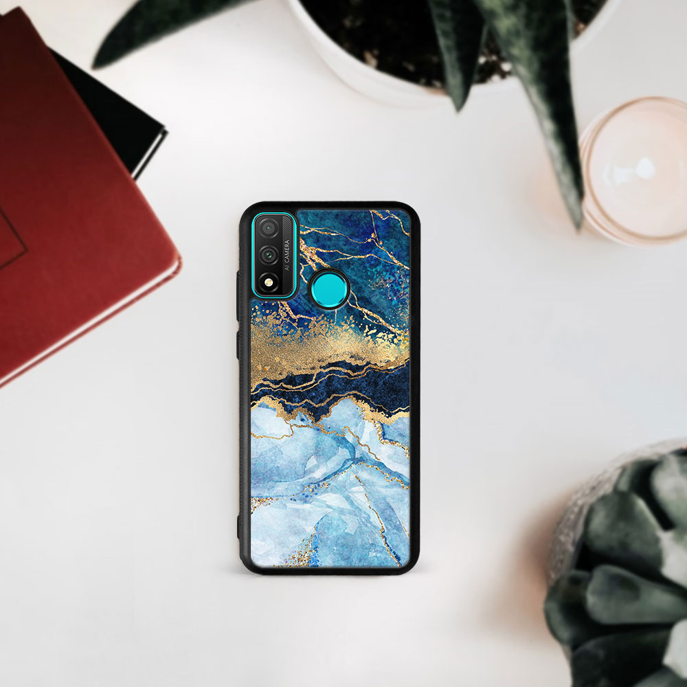 MY ART Husă De Protecție Pentru Huawei P Smart 2020 BLUE MARBLE (141)