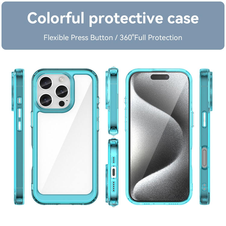 CRYSTAL Husă De Protecție Pentru Apple IPhone 16 Pro Turcoaz