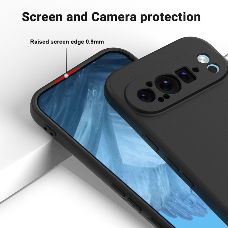 RUBBER Husă De Protecție Pentru Google Pixel 9 Pro Negru