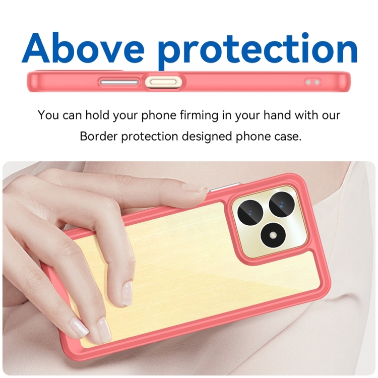 CRYSTAL Husă De Protecție Pentru Realme Note 50 Roșu