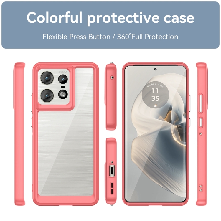 CRYSTAL Husă De Protecție Pentru Motorola Edge 50 Pro Roșu