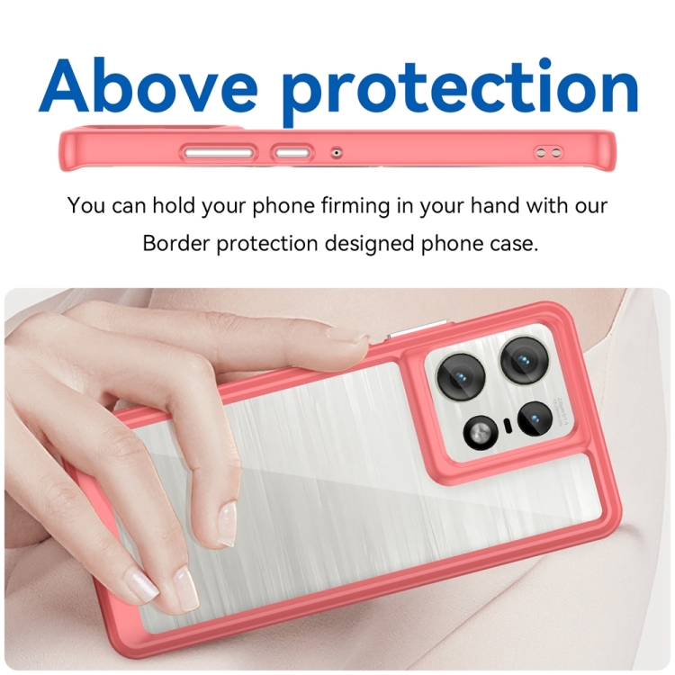 CRYSTAL Husă De Protecție Pentru Motorola Edge 50 Pro Roșu