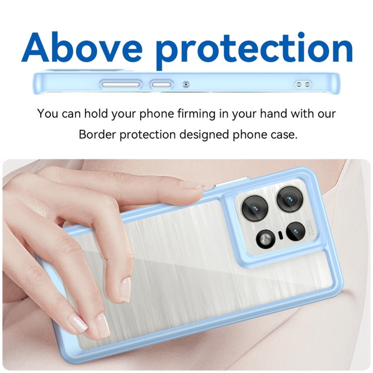 CRYSTAL Husă De Protecție Pentru Motorola Edge 50 Pro Albastru