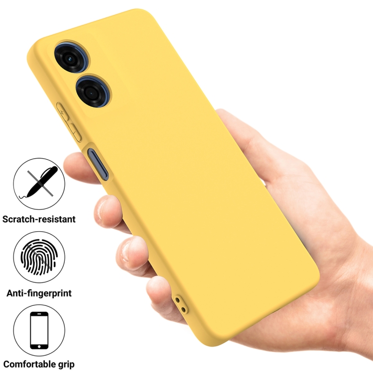 RUBBER Capac De Protecție Pentru Motorola Moto E14 Galben