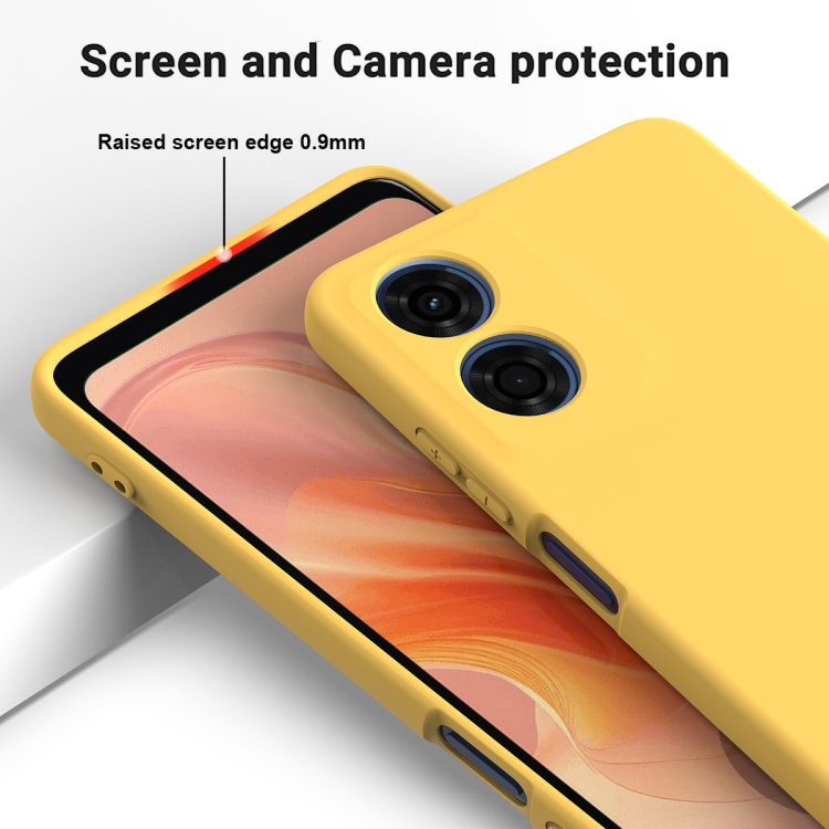 RUBBER Capac De Protecție Pentru Motorola Moto E14 Galben