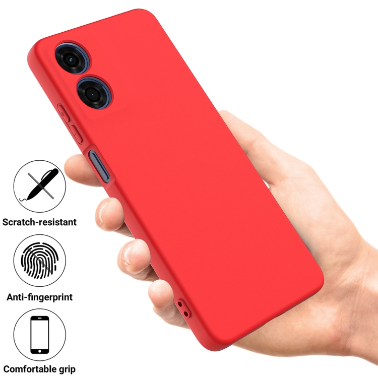 RUBBER Husă De Protecție Pentru Motorola Moto E14 Roșu