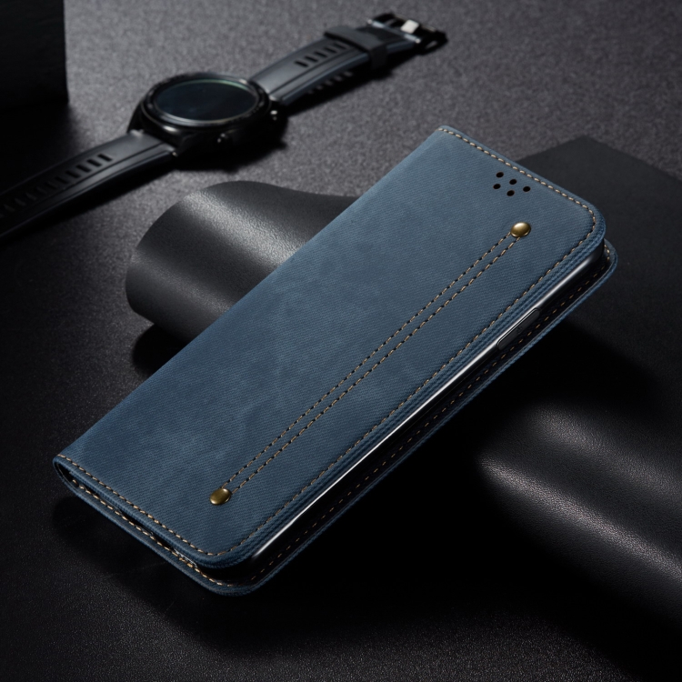 DENIM Husă Portofel Pentru Realme GT 6 / Realme GT 6T Albastru