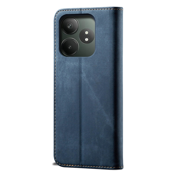 DENIM Husă Portofel Pentru Realme GT 6 / Realme GT 6T Albastru