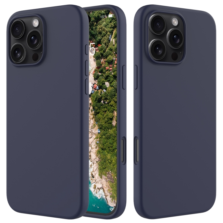 RUBBER Husă De Protecție Pentru Apple IPhone 16 Pro Albastru închis