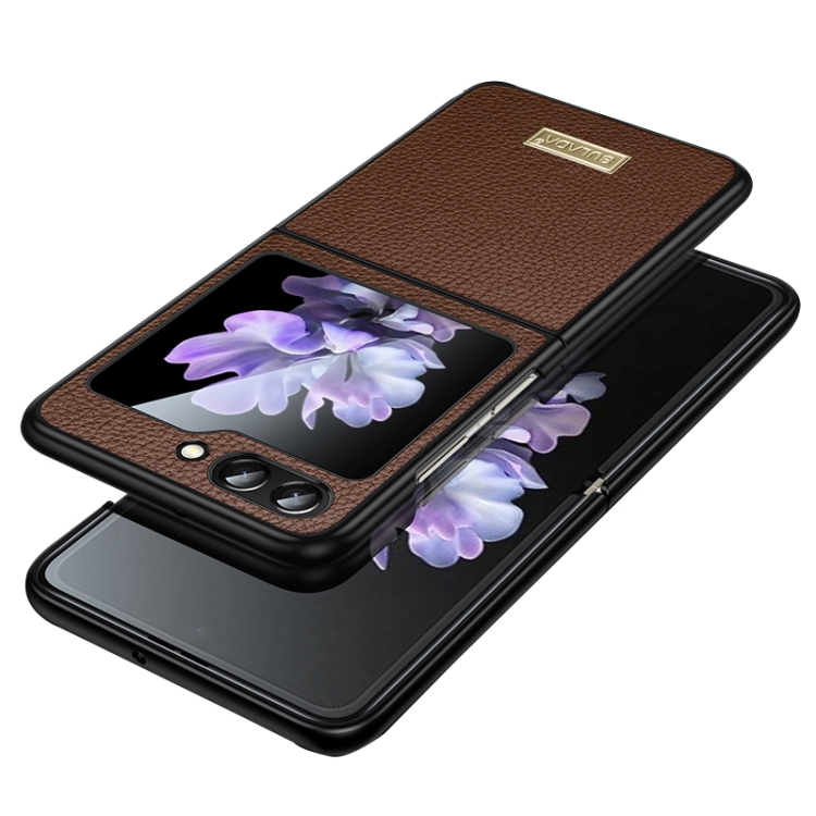 SULADA LEATHER Husă De Protecție Samsung Galaxy Z Flip6 5G Maro