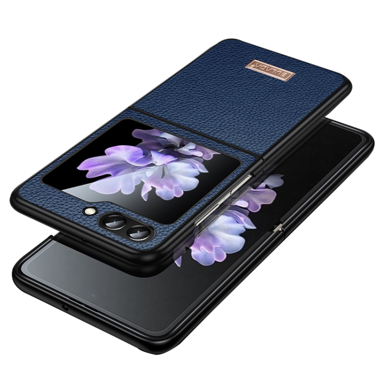 SULADA LEATHER Husă De Protecție Samsung Galaxy Z Flip6 5G Albastru