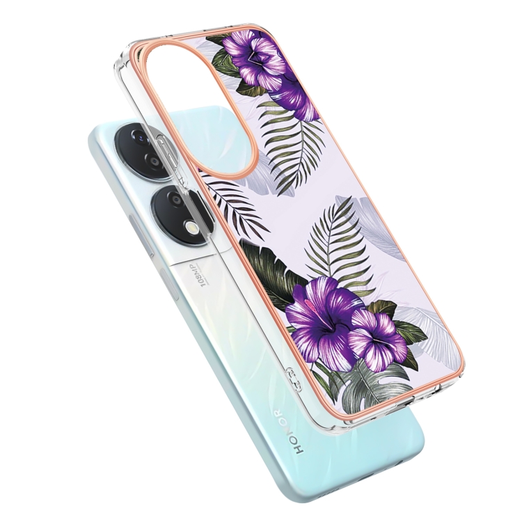 IMD MARBLE Husă De Protecție Pentru Honor X7b PURPLE FLORE