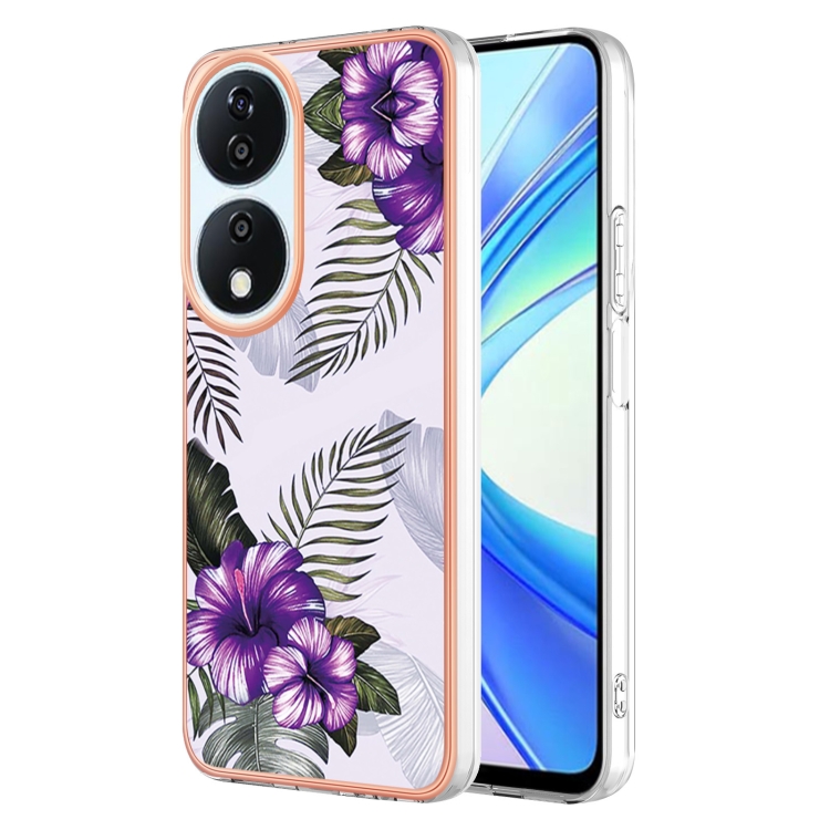 IMD MARBLE Husă De Protecție Pentru Honor X7b PURPLE FLORE