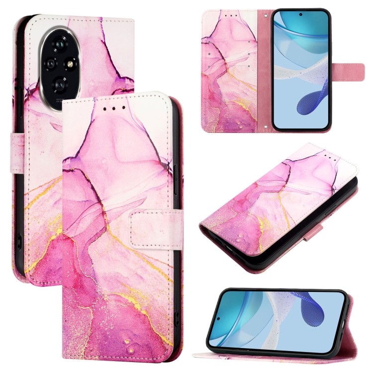 ART MARBLE Husă Portofel Pentru Honor 200 PINK