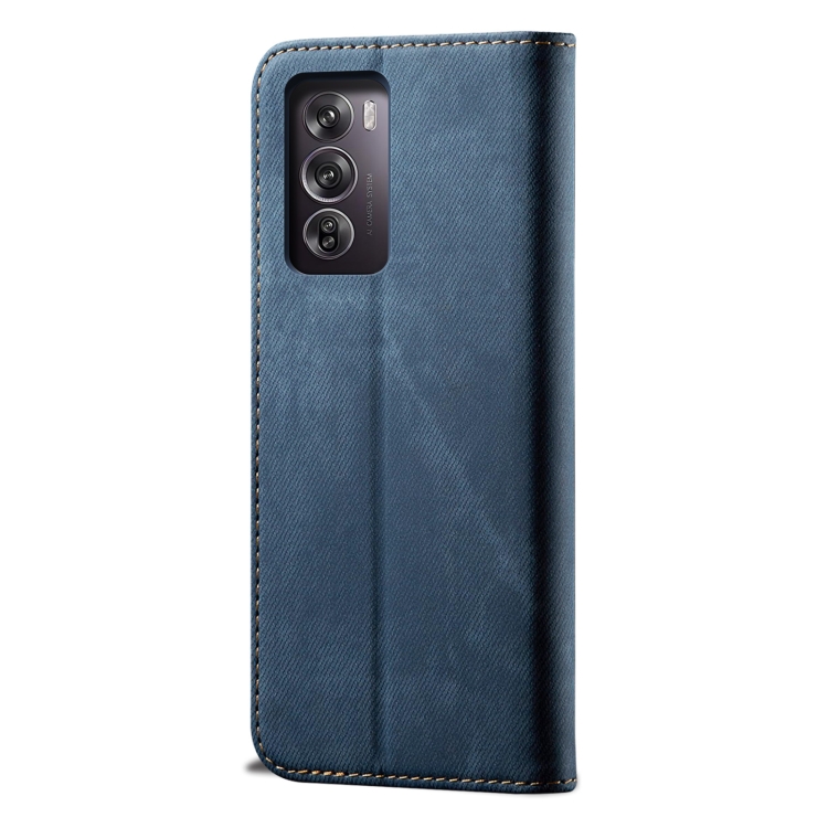 DENIM Husă Portofel Pentru Oppo Reno12 5G Albastru