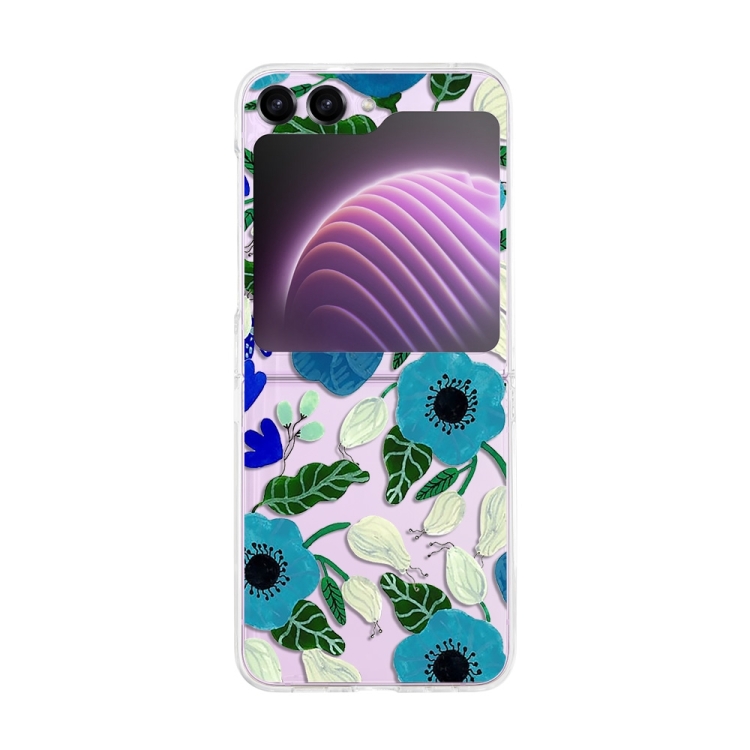 ART Husă Din Plastic Pentru Samsung Galaxy Z Flip6 5G BLUE FLOWER