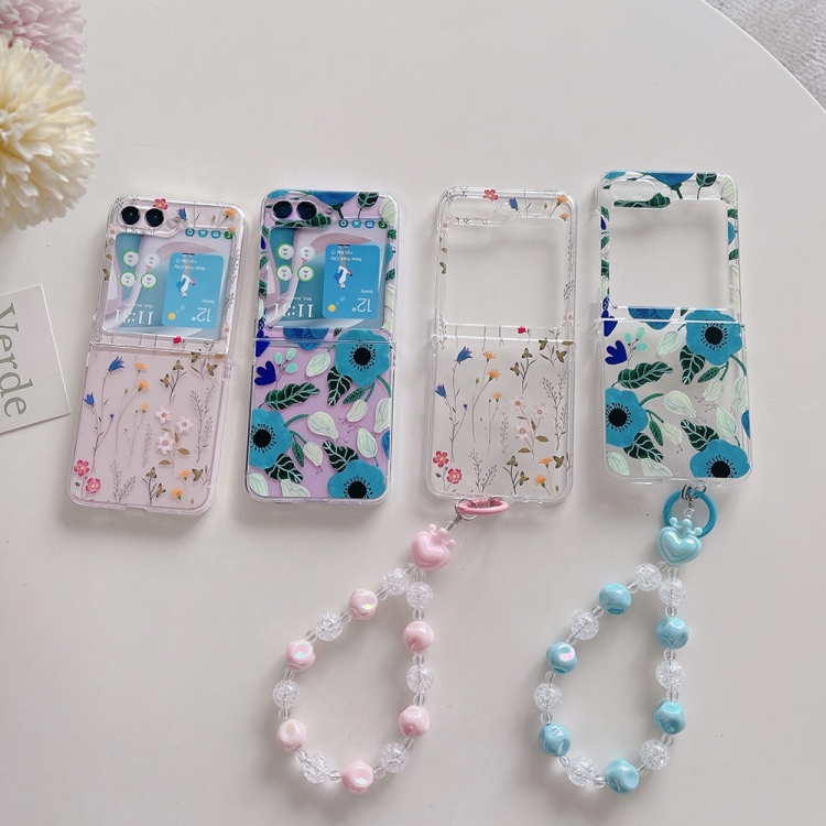 ART Husă Din Plastic Pentru Samsung Galaxy Z Flip6 5G BLUE FLOWER