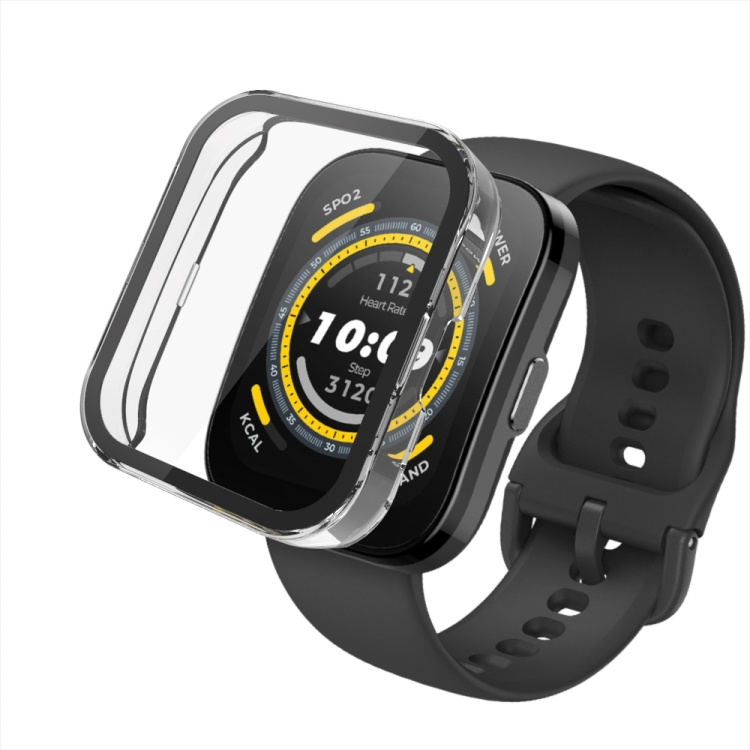 PC FULL COVER Capac Din Plastic Cu Sticlă Pentru Amazfit Bip 5 Albastru