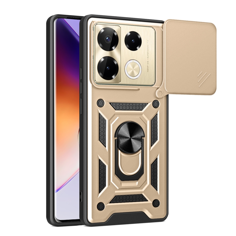 RING CAMERA Capac Cu Suport Pentru Infinix Note 40 Pro / 40 Pro+ 5G Gold