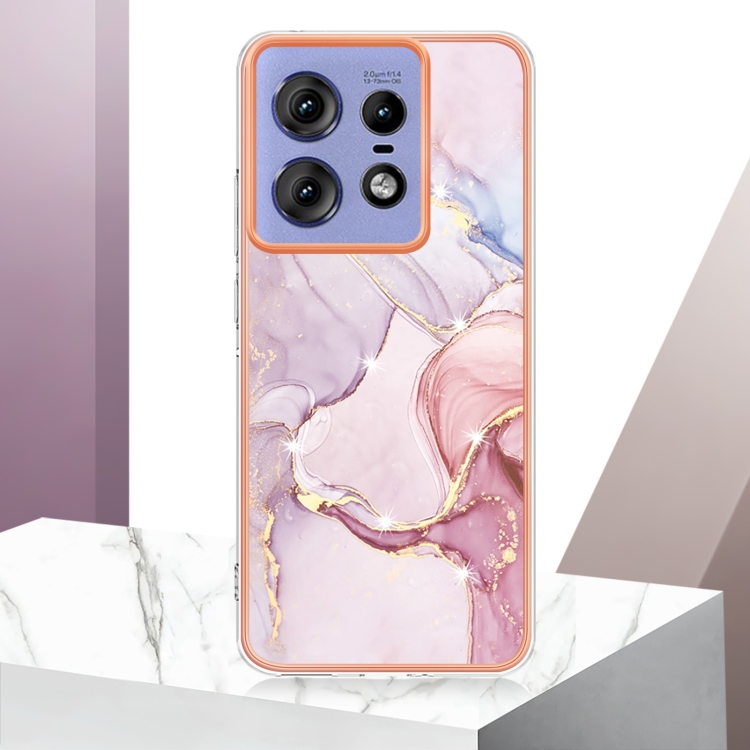 IMD MARBLE Husă De Protecție Pentru Motorola Edge 50 Pro ROSE GOLD