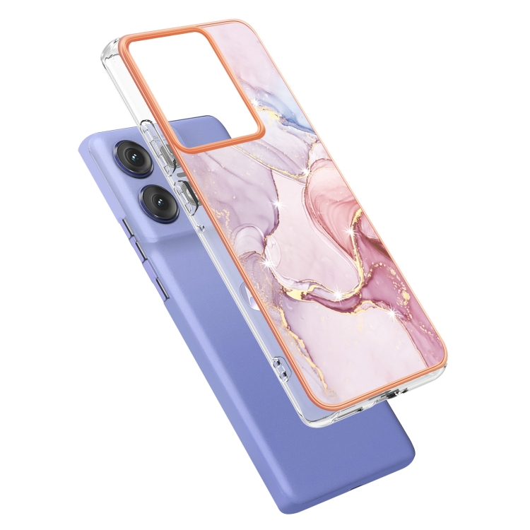 IMD MARBLE Husă De Protecție Pentru Motorola Edge 50 Pro ROSE GOLD