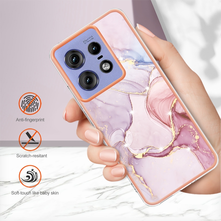 IMD MARBLE Husă De Protecție Pentru Motorola Edge 50 Pro ROSE GOLD