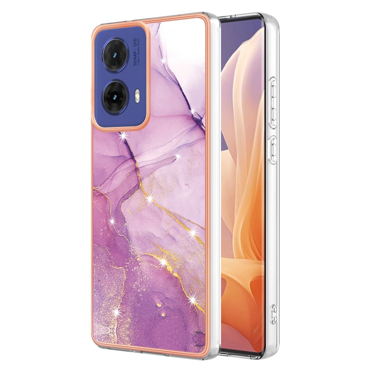 IMD MARBLE Husă De Protecție Pentru Motorola Moto G85 5G PURPLE