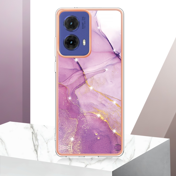 IMD MARBLE Husă De Protecție Pentru Motorola Moto G85 5G PURPLE