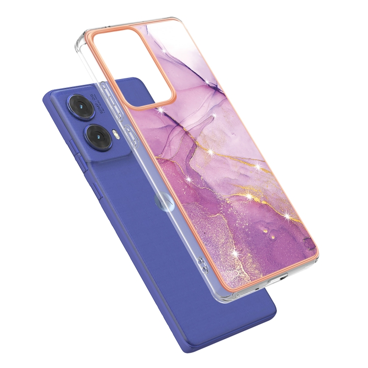 IMD MARBLE Husă De Protecție Pentru Motorola Moto G85 5G PURPLE