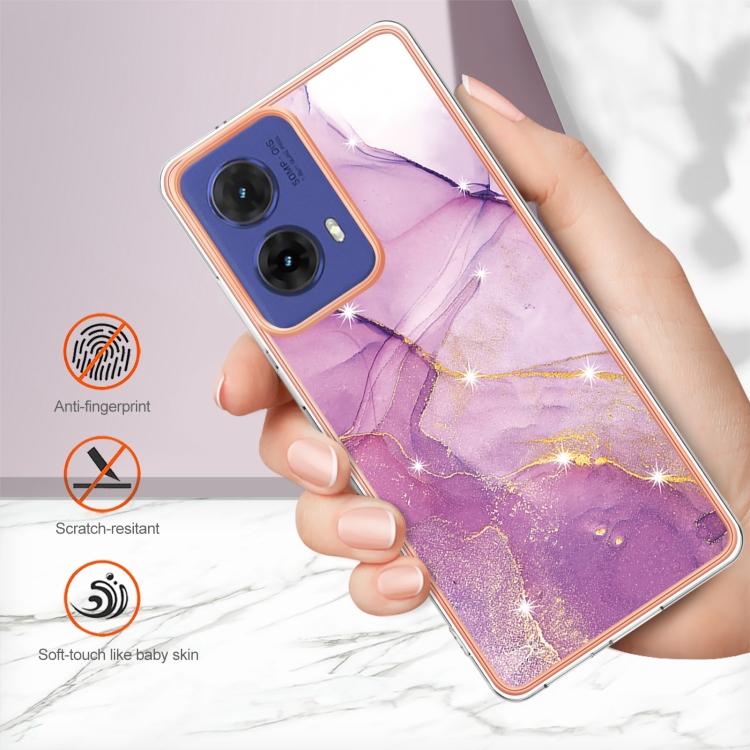 IMD MARBLE Husă De Protecție Pentru Motorola Moto G85 5G PURPLE