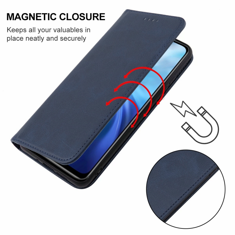 MAGNETIC Capac Cu Balamale Pentru Oukitel C36 Albastru