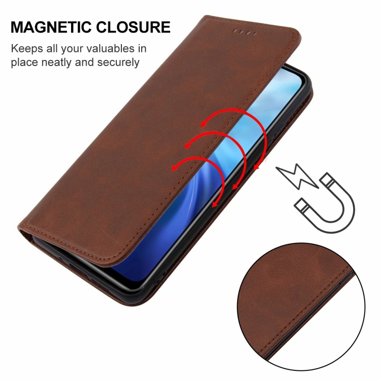 MAGNETIC Capac Cu Balamale Pentru Oukitel C36 Maro