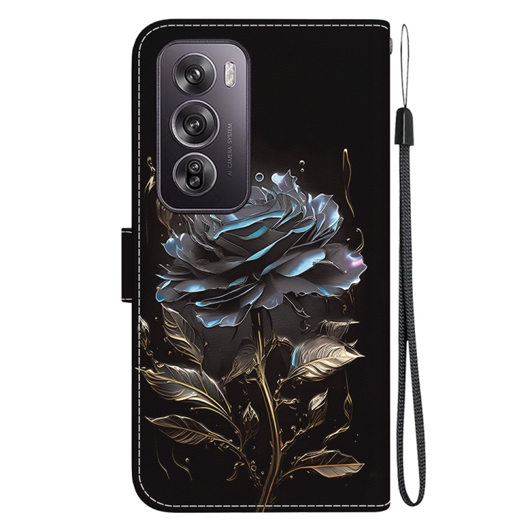 ART Husă Portofel Pentru Oppo Reno12 Pro 5G BLACK ROSE