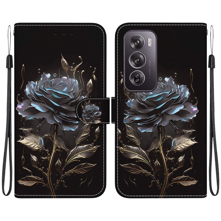 ART Husă Portofel Pentru Oppo Reno12 Pro 5G BLACK ROSE