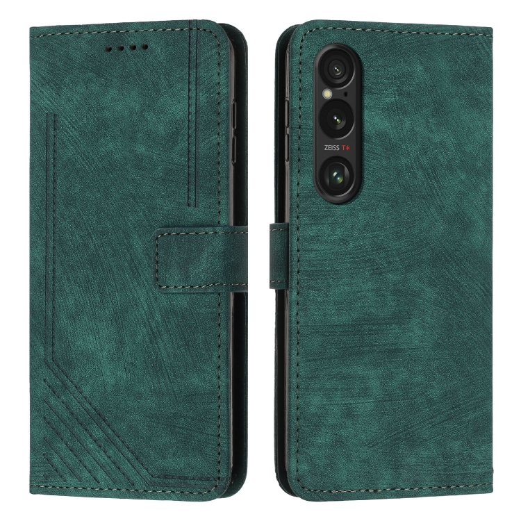 STRIPE Husă Portofel Cu Curea Sony Xperia 1 VI Verde