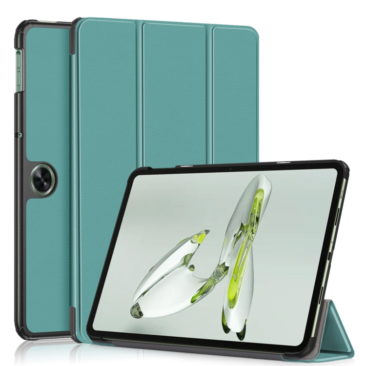 LEATHER Capac Cu Balamale Pentru OnePlus Pad Devine Verde