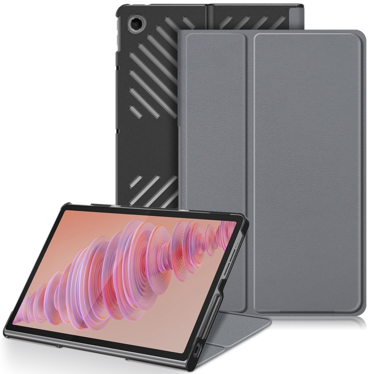 LEATHER Capac Cu Balamale Pentru Lenovo Tab Plus 11,5 Gri