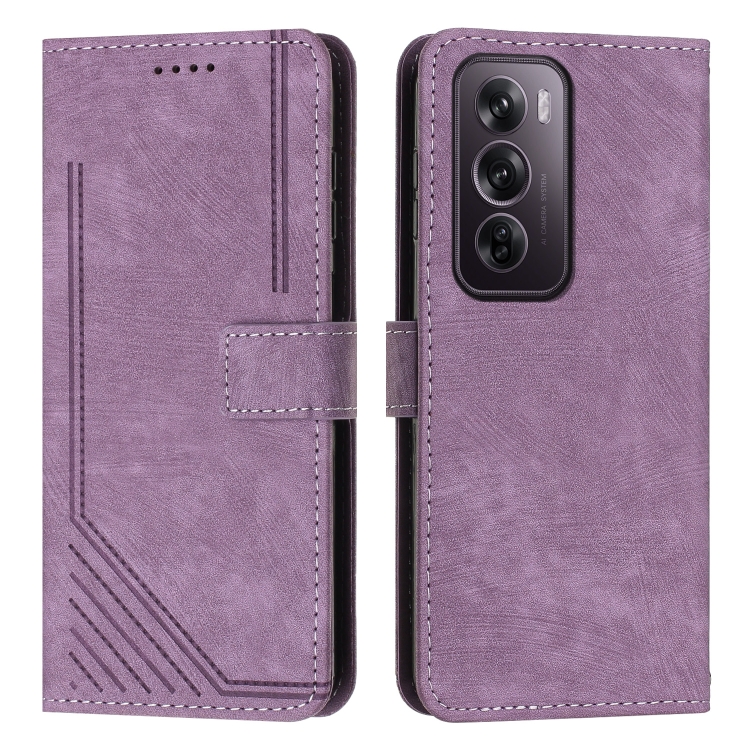 STRIPE Husă Portofel Cu Curea Pentru Oppo Reno12 Pro 5G Violet