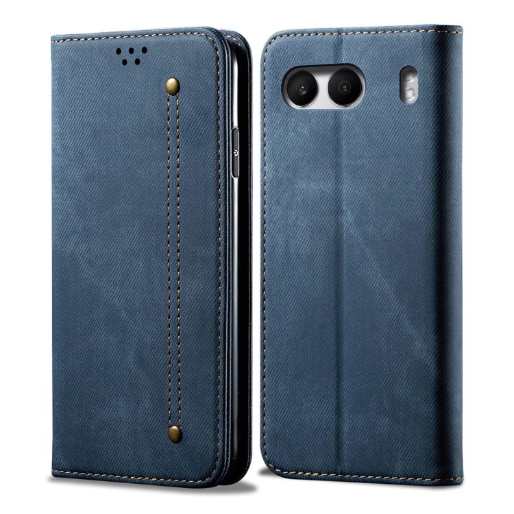 DENIM Husă Portofel Pentru OnePlus Nord 4 5G Albastru