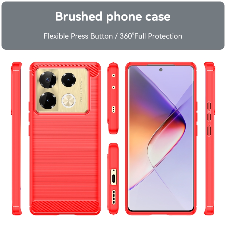 FLEXI TPU Husă De Protecție Infinix Note 40 Pro / 40 Pro+ 5G Roșu