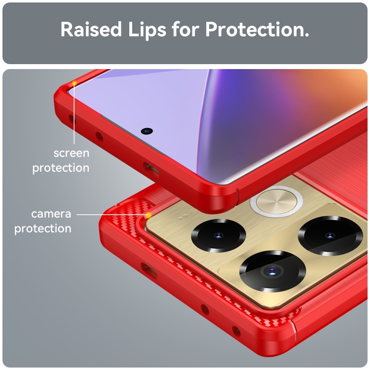 FLEXI TPU Husă De Protecție Infinix Note 40 Pro / 40 Pro+ 5G Roșu